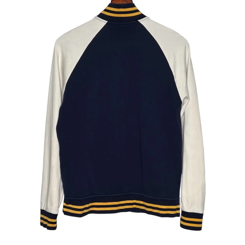 Polo Ralph Lauren P-Wing Patch Letterman Navy Blue Varsity Track Jacket M *READ - Picture 2 of 11